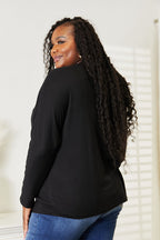 Detail Round Neck Long Sleeve Top – Versatile, Comfy & Chic