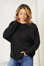 Detail Round Neck Long Sleeve Top – Versatile, Comfy & Chic