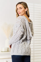 Cable-Knit Hooded Sweater – Cozy, Classic & Perfect for Winter