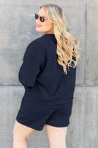 Textured Long Sleeve Top & Shorts Set – Comfy, Stylish & Versatile