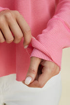 Double Take High Low Dropped Shoulder Long Sleeve Hoodie