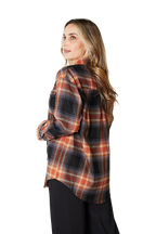 Plaid Button-Up Blouse