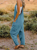 Double Take V-Neck Sleeveless Jumpsuit with Pockets – Chic & Comfy