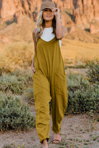 Double Take V-Neck Sleeveless Jumpsuit with Pockets – Chic & Comfy