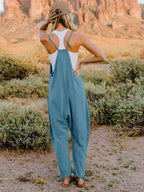 Double Take V-Neck Sleeveless Jumpsuit with Pockets – Chic & Comfy