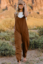 Double Take V-Neck Sleeveless Jumpsuit with Pockets – Chic & Comfy