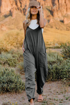 Double Take V-Neck Sleeveless Jumpsuit with Pockets – Chic & Comfy