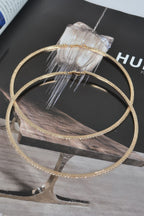 Dreamkue 12cm Double Rhinestone Hoop Earrings