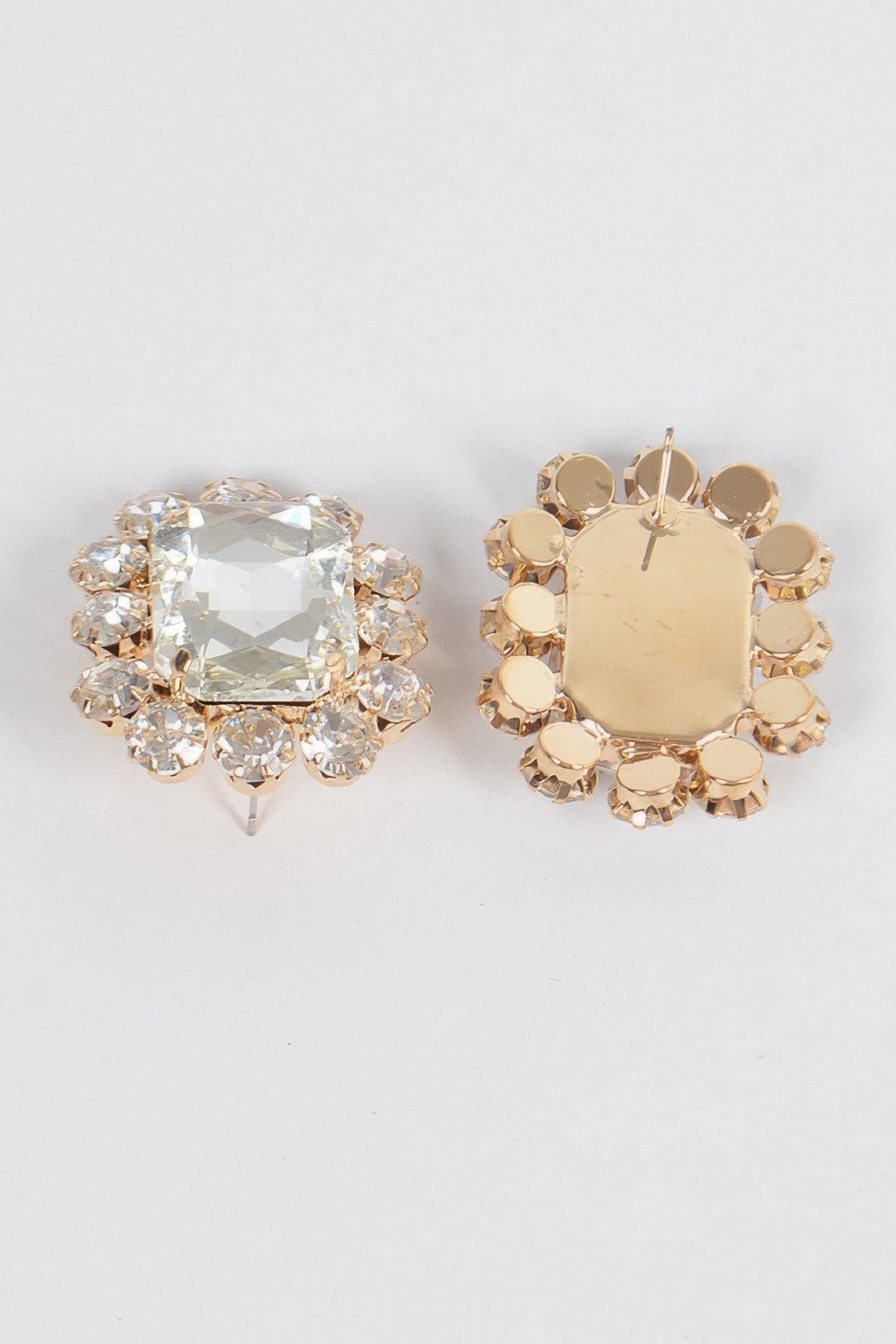 Dreamkue Big Stone Stud Earrings