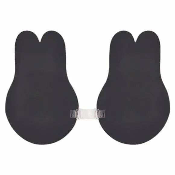 Dreamkue Black Front Clip Adhesive Strapless Backless Push Up Bra A /B Cup