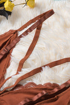 Dreamkue Copper Adjustable Strappy Lace Bralette