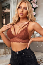 Dreamkue Copper Adjustable Strappy Lace Bralette