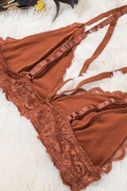 Dreamkue Copper Adjustable Strappy Lace Bralette