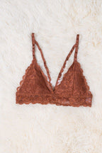 Dreamkue Copper Adjustable Strappy Lace Bralette