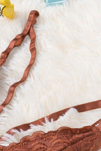 Dreamkue Copper Adjustable Strappy Lace Bralette