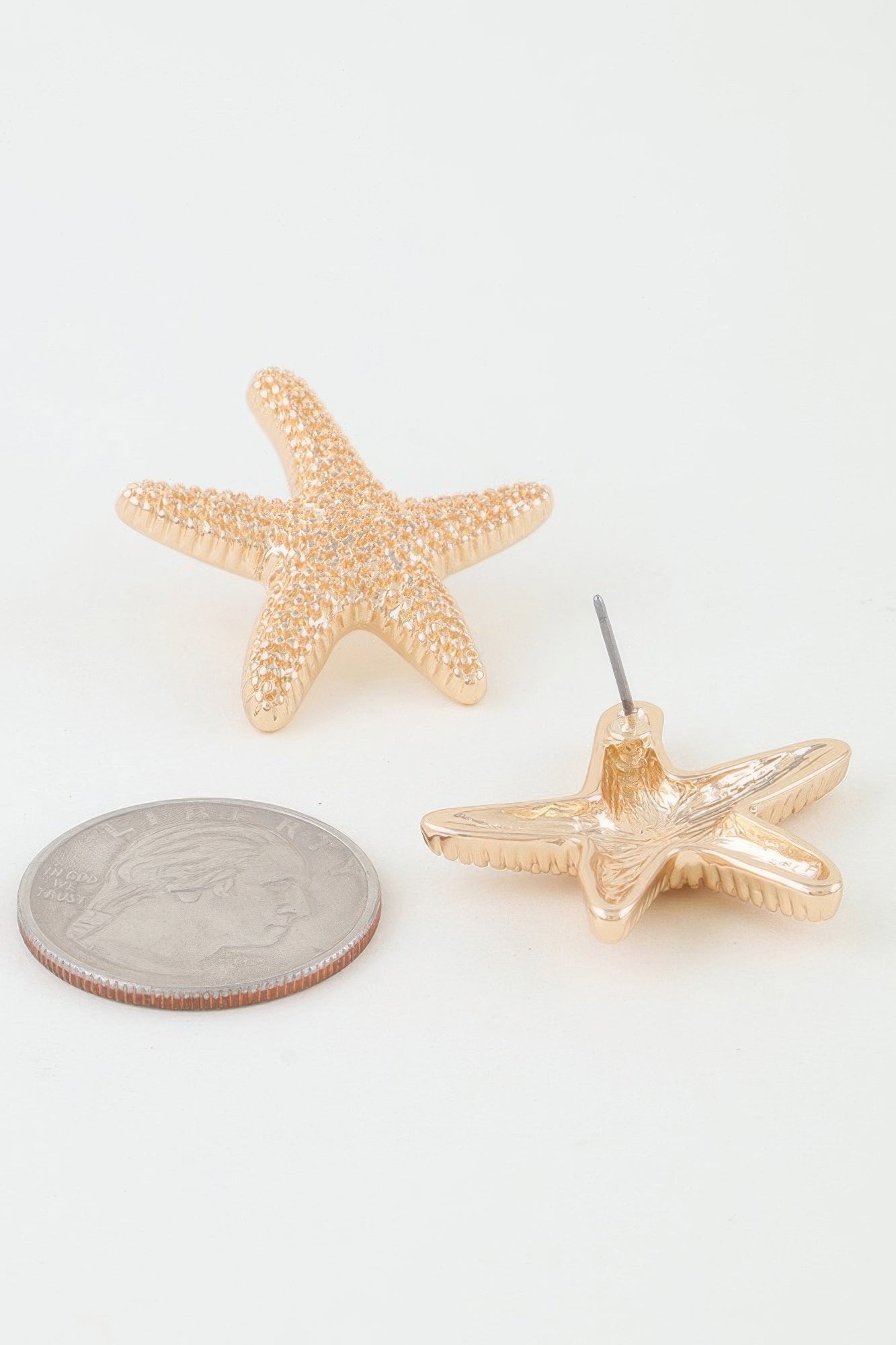 Dreamkue Hammered Starfish Stud Earrings