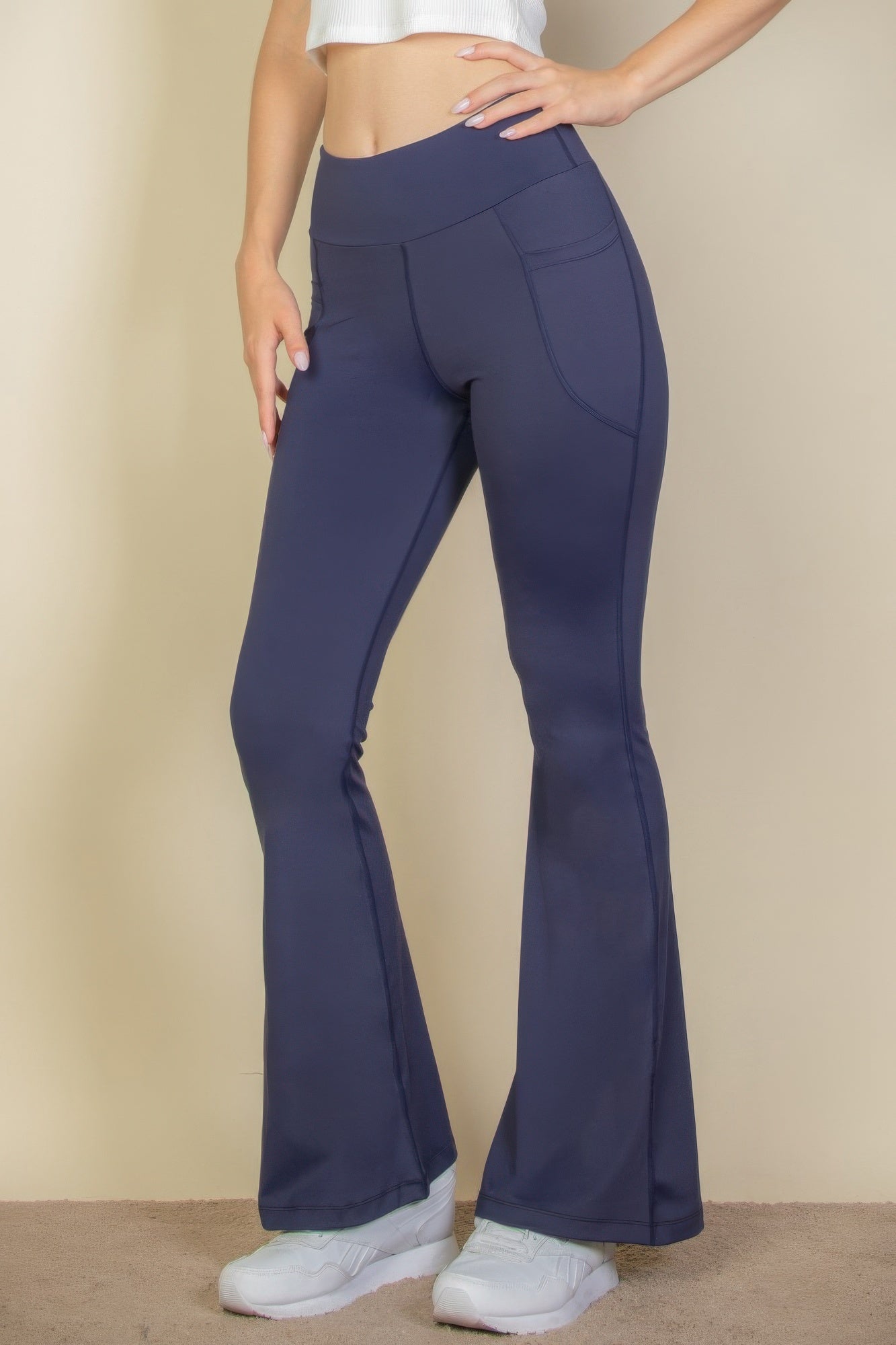 Dreamkue High Waist Side Pocket Flare Leggings