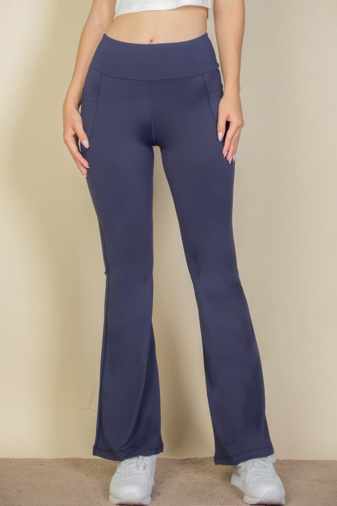 Dreamkue High Waist Side Pocket Flare Leggings