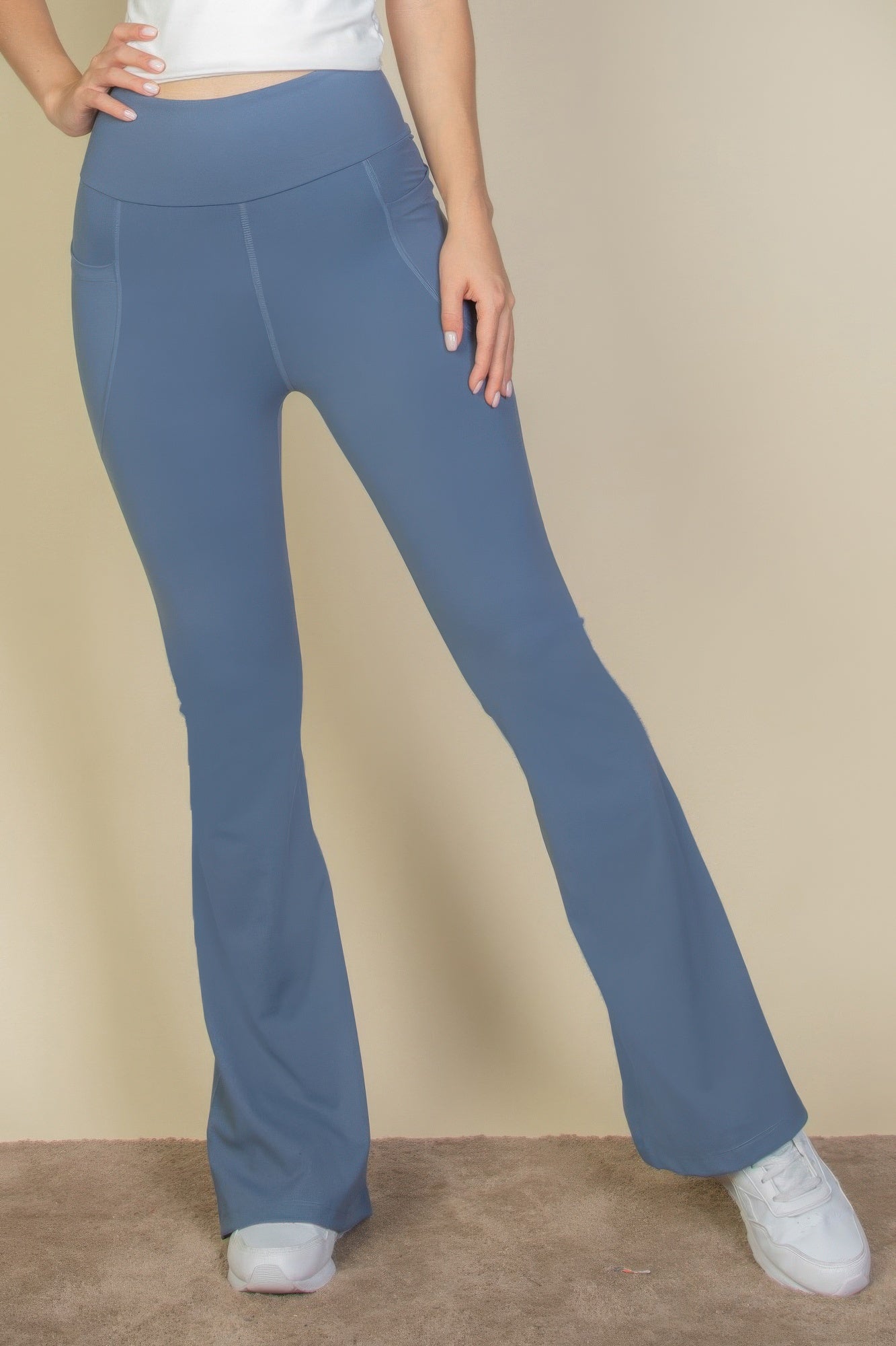 Dreamkue High Waist Side Pocket Flare Leggings