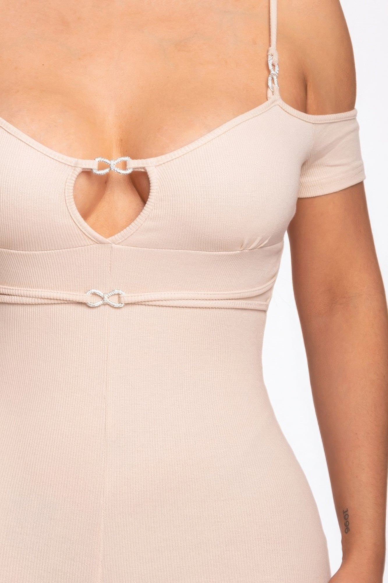 Dreamkue Infinity Off-shoulder Knitted Rompers