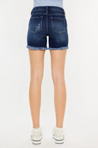 Dreamkue-Kan Can Women's Mid Rise Button Fly Denim Shorts