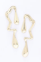 Dreamkue Metal Gold Dip Earrings