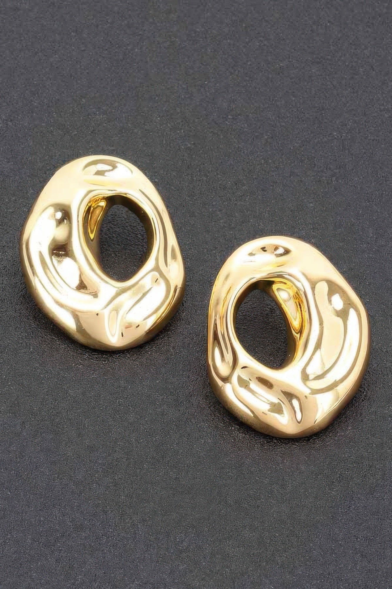 Dreamkue Metal Gold Dip Earrings