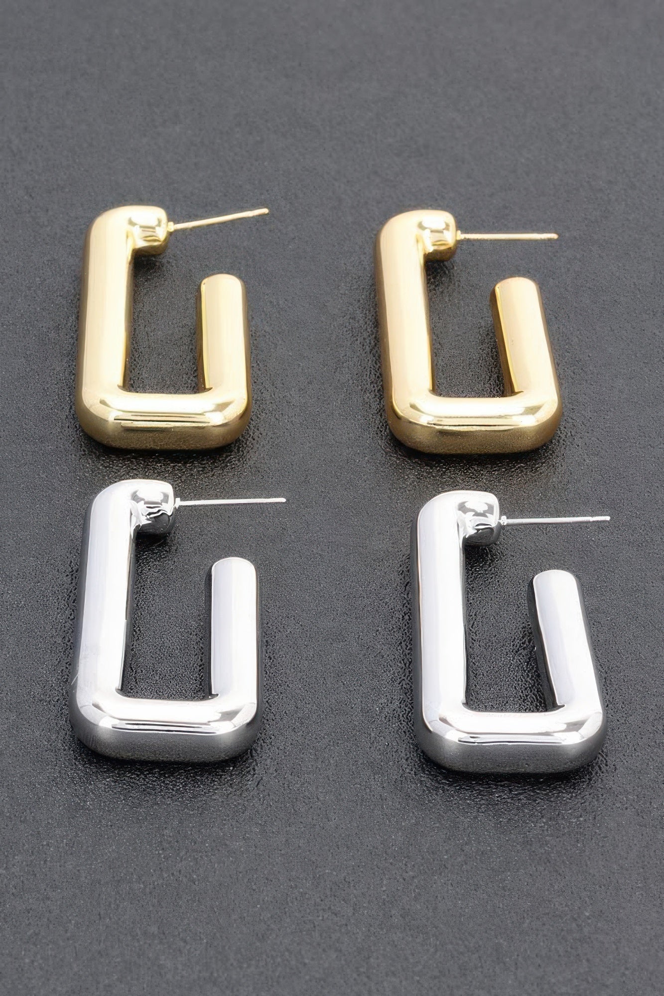 Dreamkue Metal Gold Dip Earrings