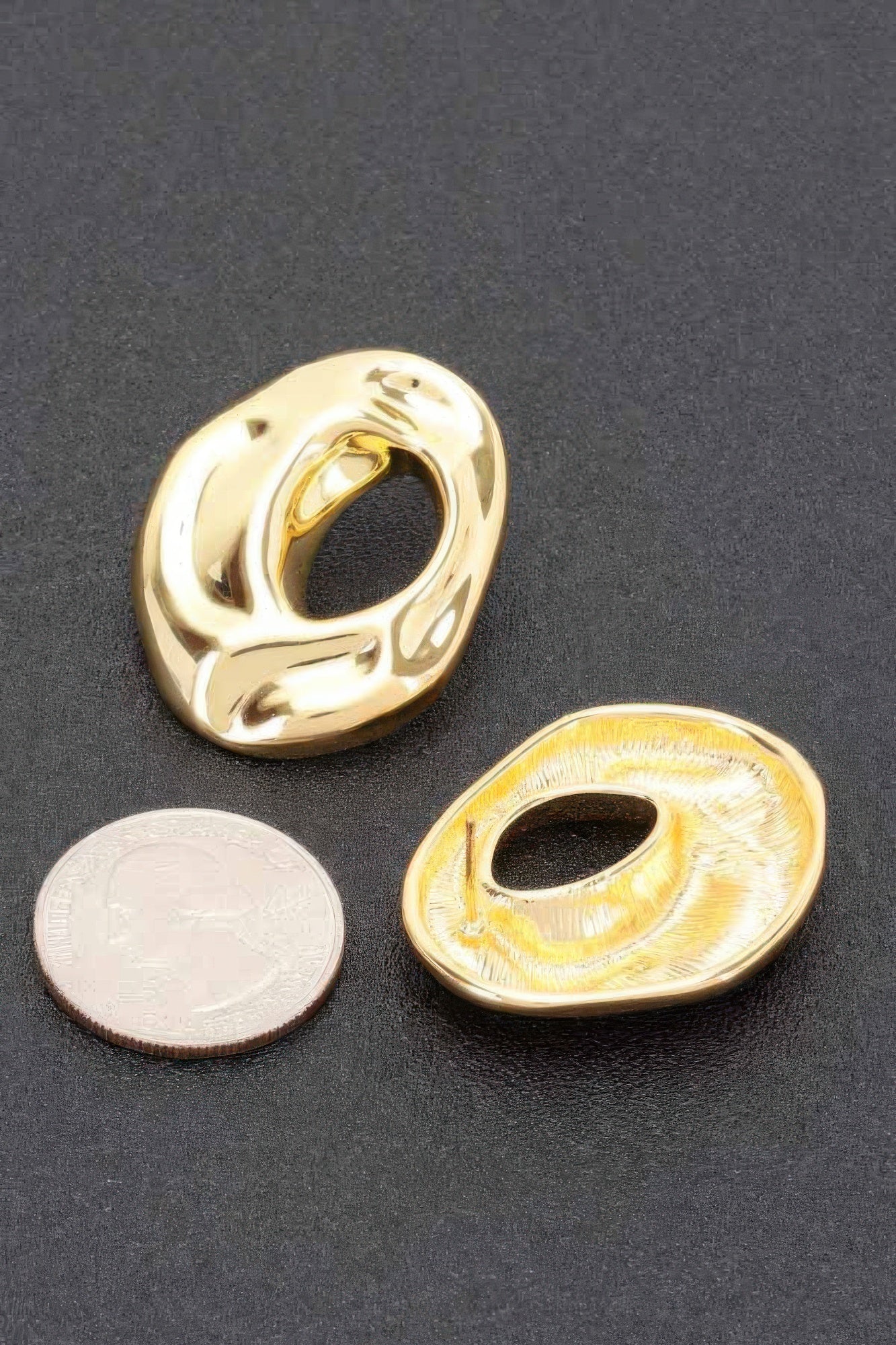 Dreamkue Metal Gold Dip Earrings
