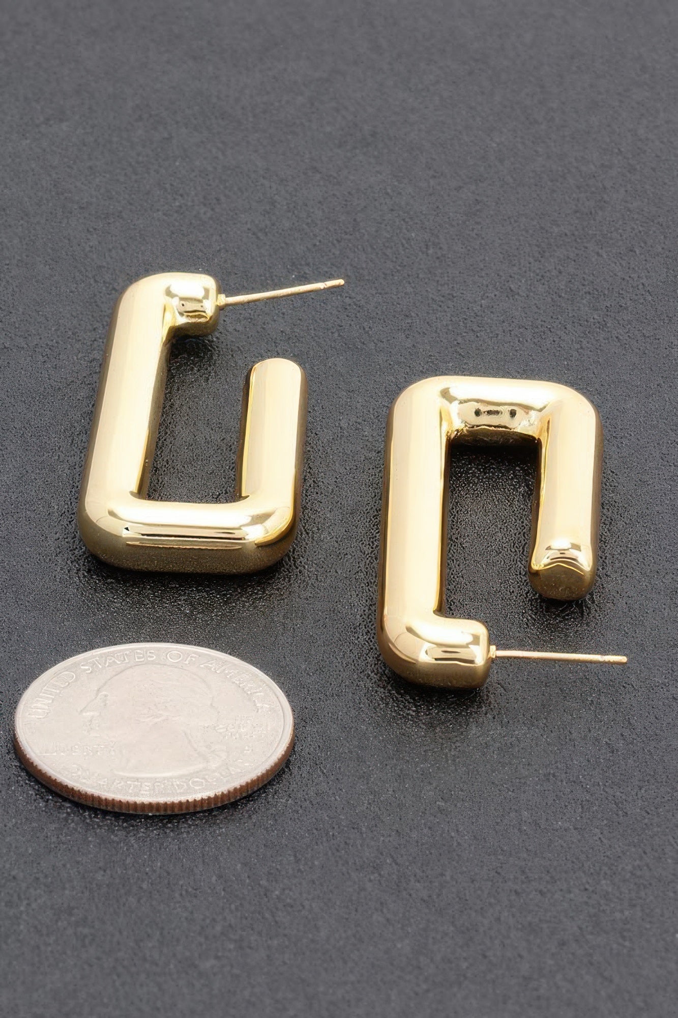 Dreamkue Metal Gold Dip Earrings