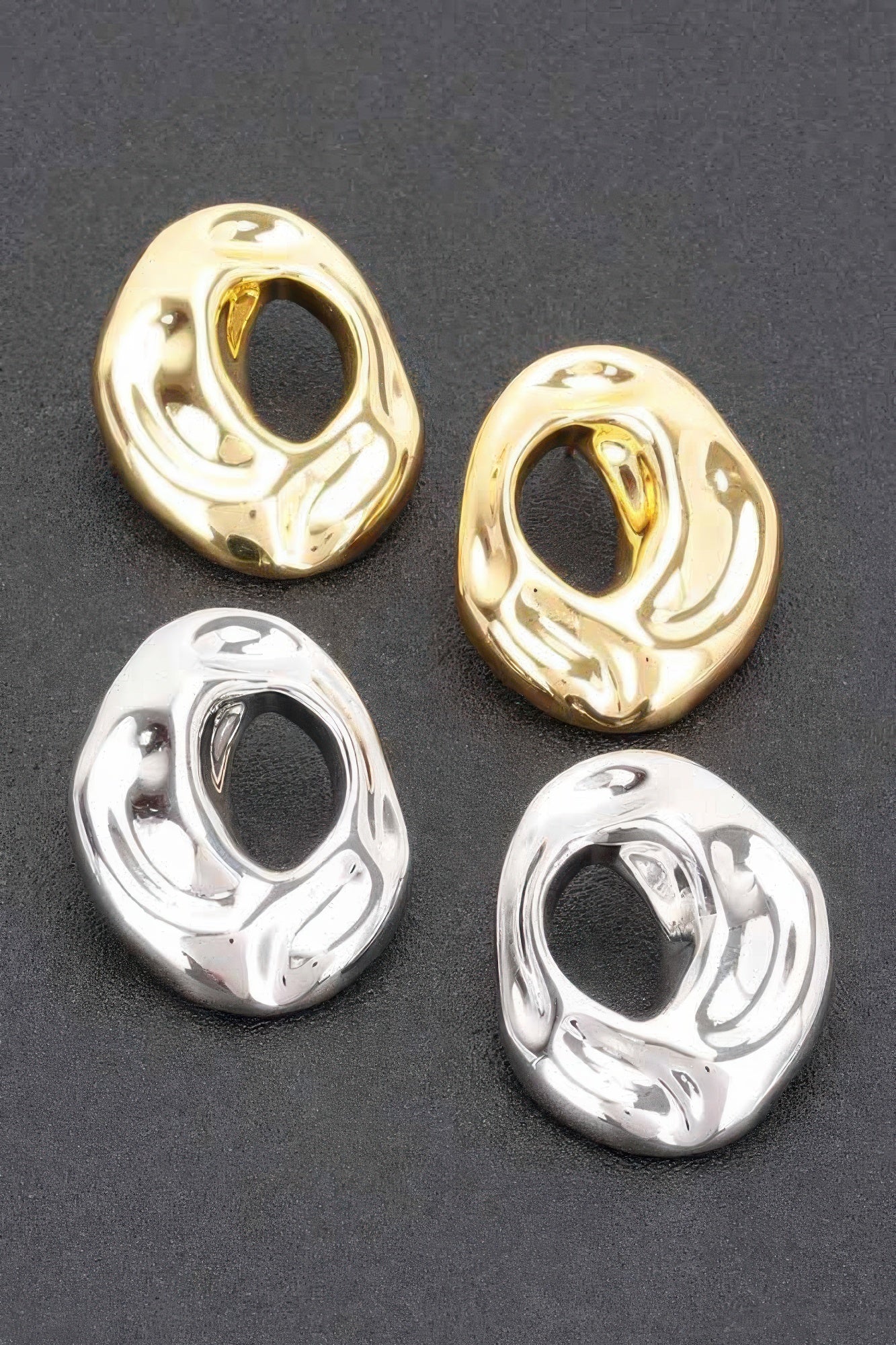 Dreamkue Metal Gold Dip Earrings