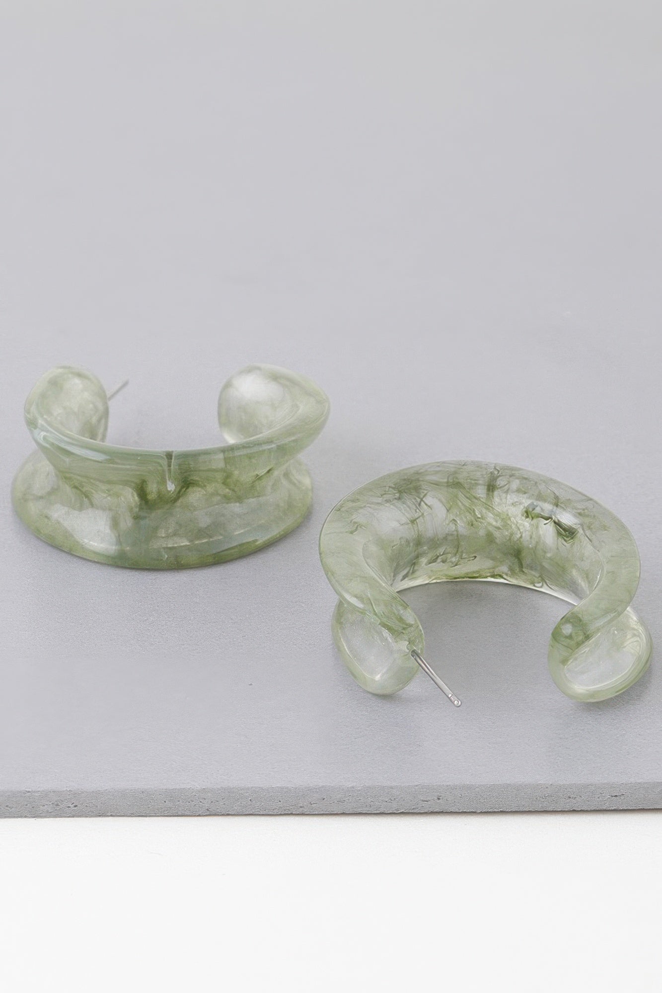 Dreamkue Multi Marble Stone Hoop Earrings