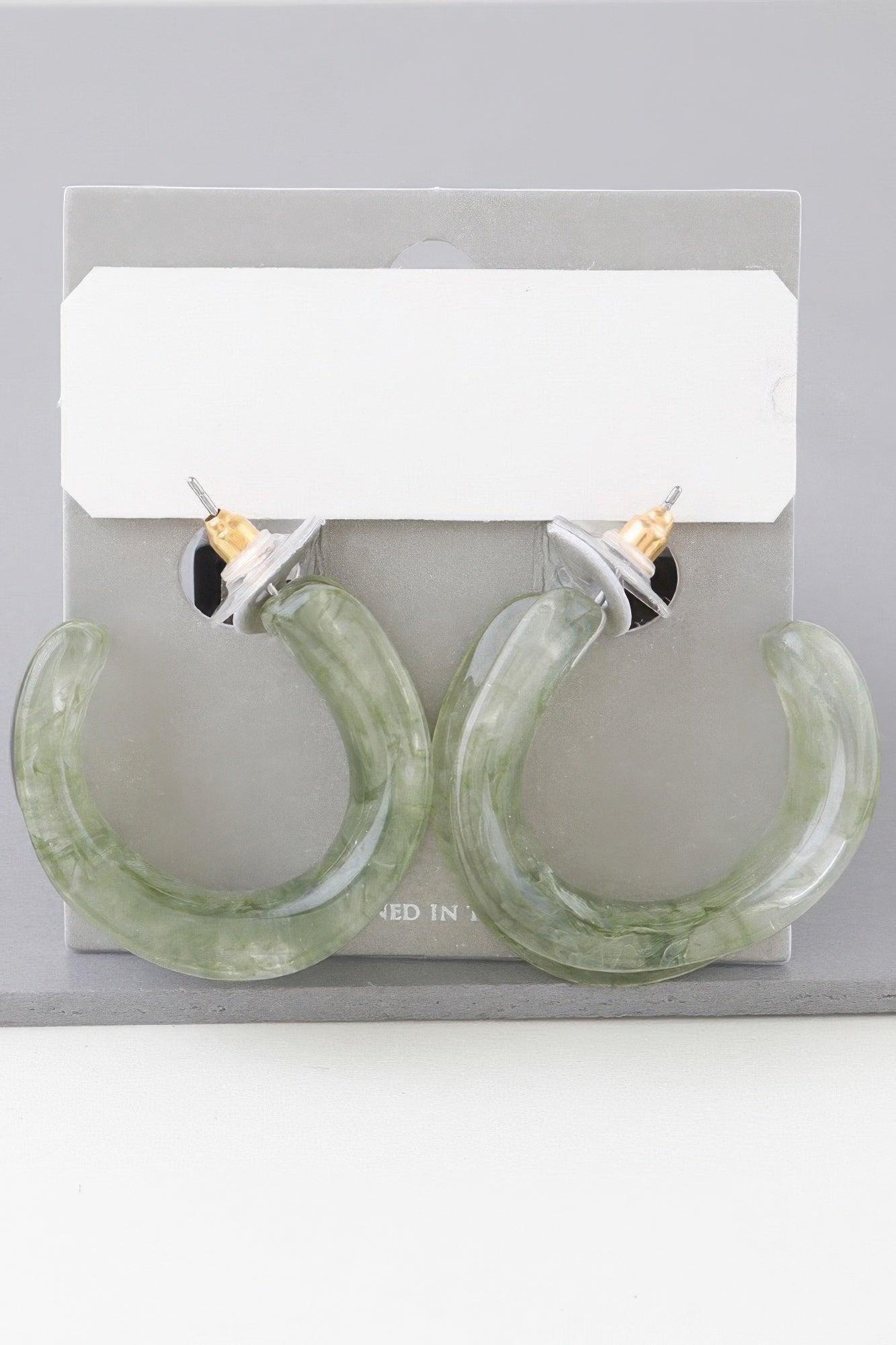 Dreamkue Multi Marble Stone Hoop Earrings
