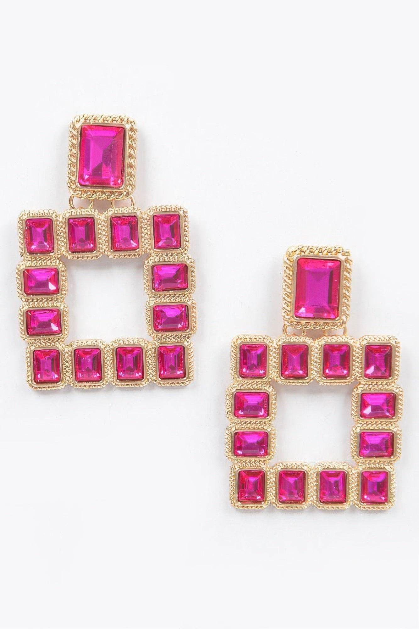 Dreamkue Multi Square Gemstone Earrings