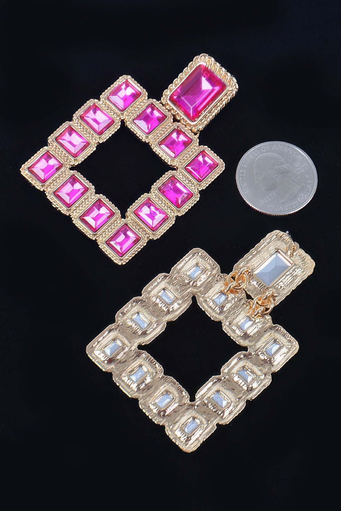 Dreamkue Multi Square Gemstone Earrings