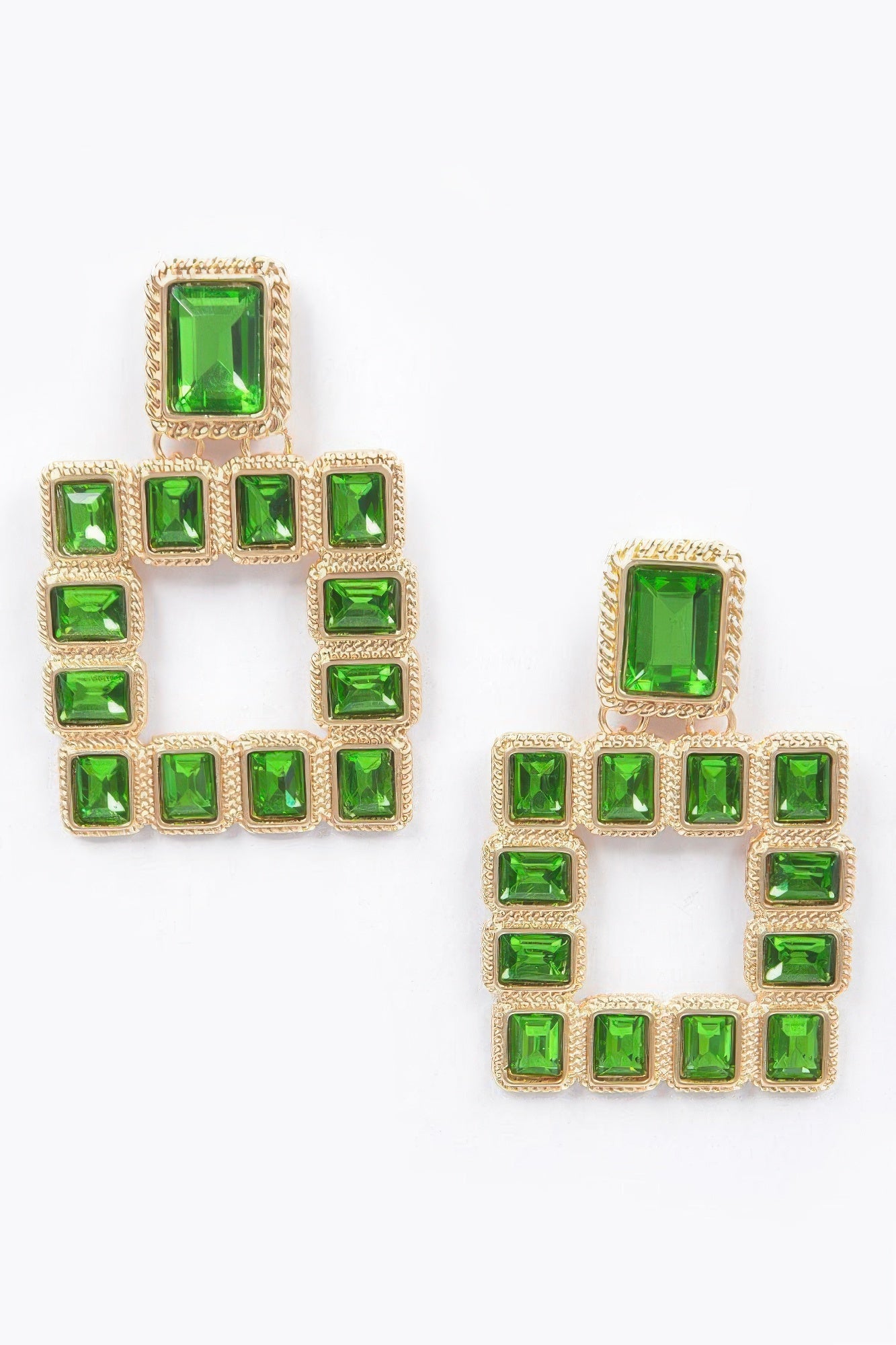 Dreamkue Multi Square Gemstone Earrings