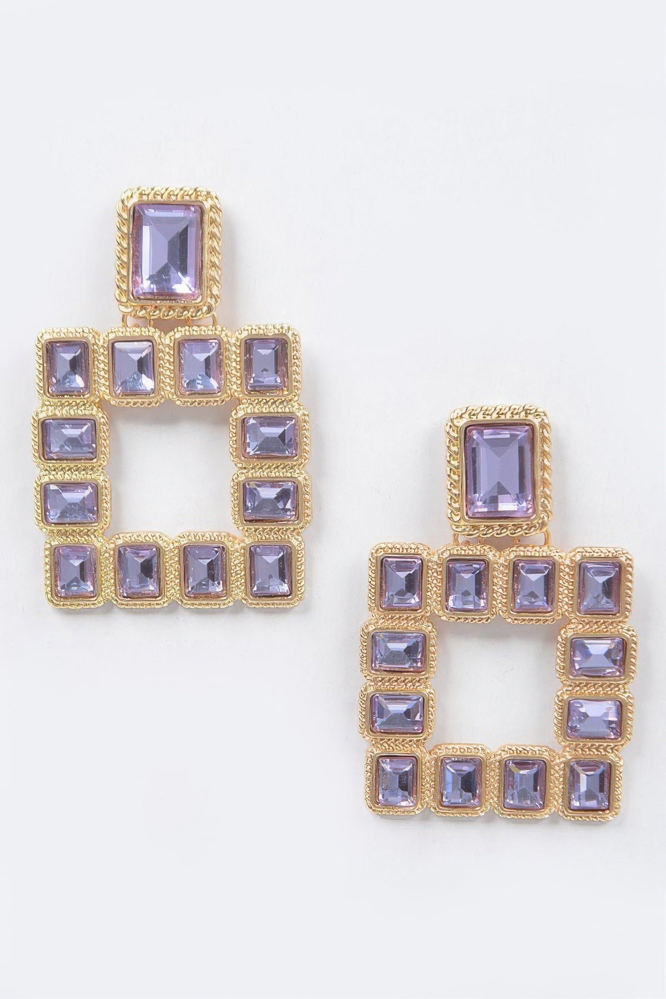 Dreamkue Multi Square Gemstone Earrings