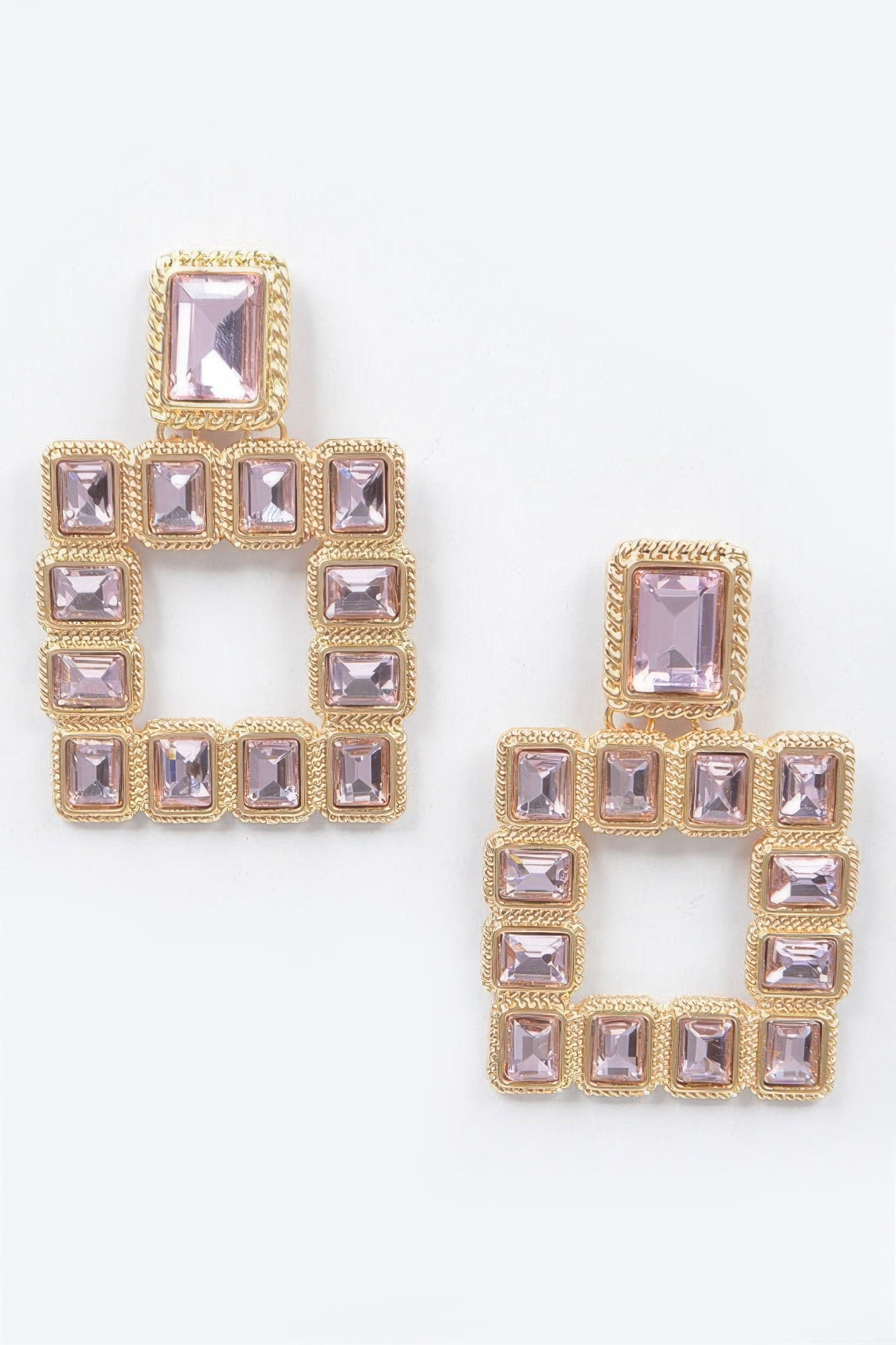 Dreamkue Multi Square Gemstone Earrings