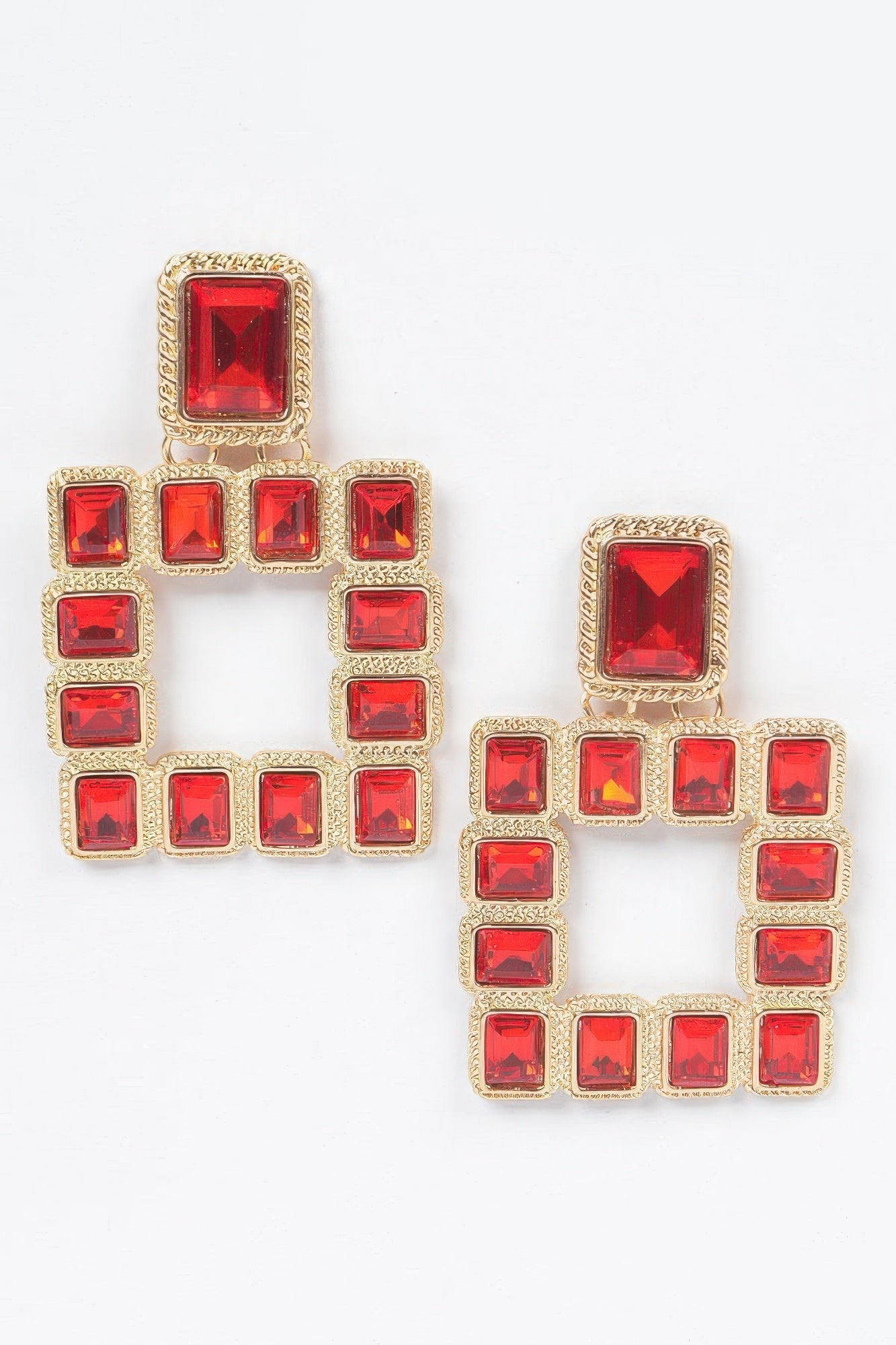 Dreamkue Multi Square Gemstone Earrings