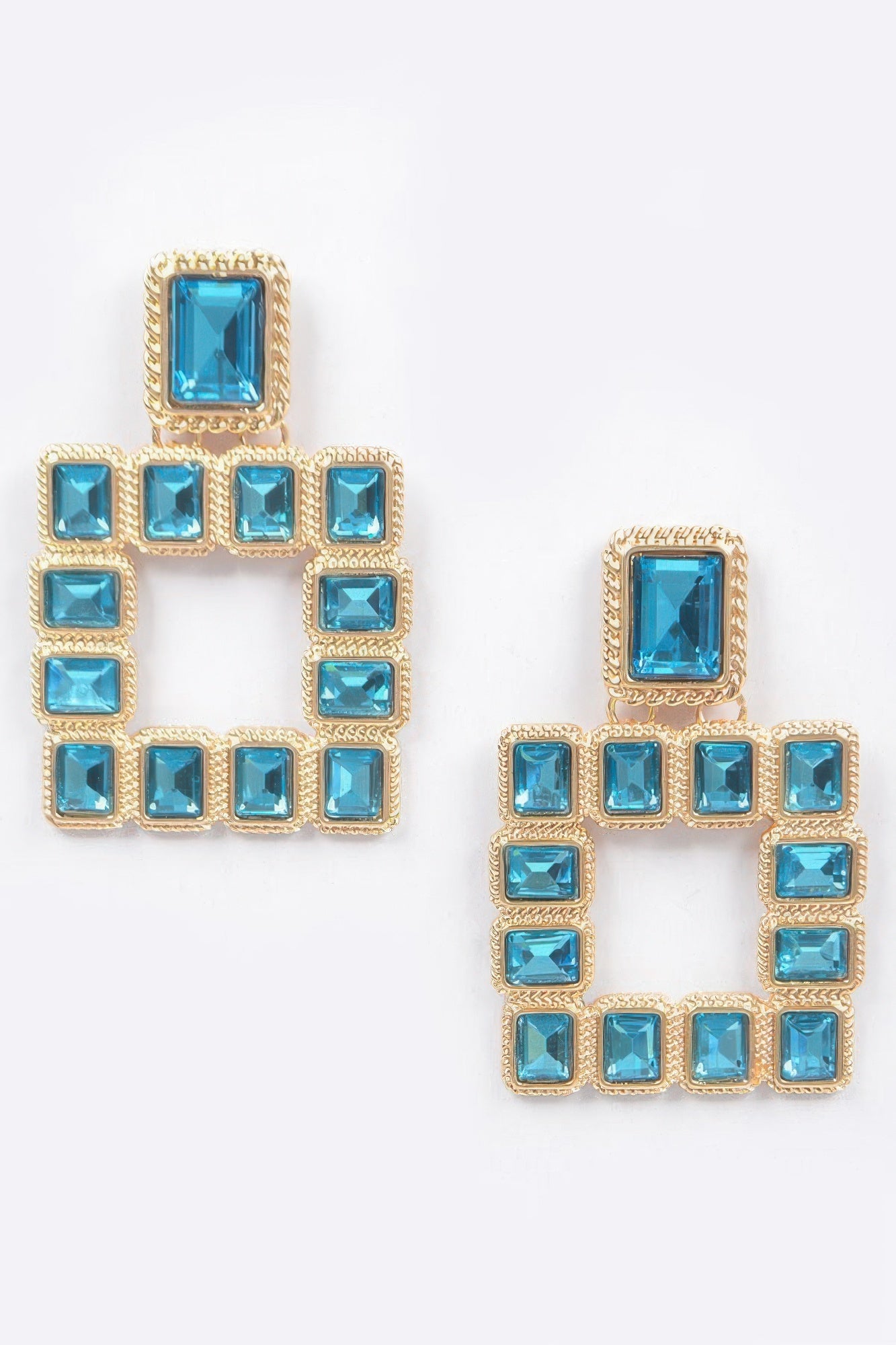 Dreamkue Multi Square Gemstone Earrings