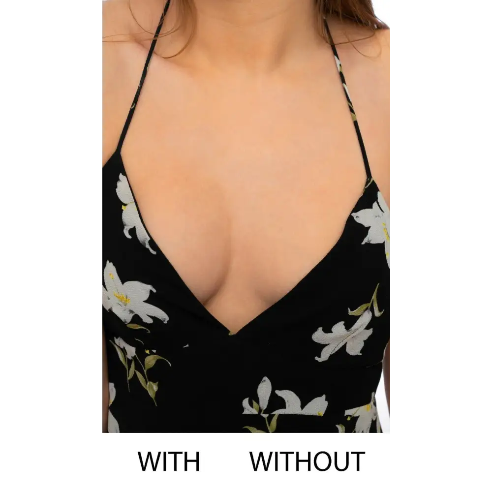 Dreamkue Nude Adhesive Strapless Backless Push Up Invisible Bra D Cup