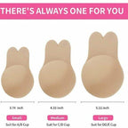 Dreamkue Nude Front Clip Adhesive Strapless Backless Push Up Bra A / B Cup