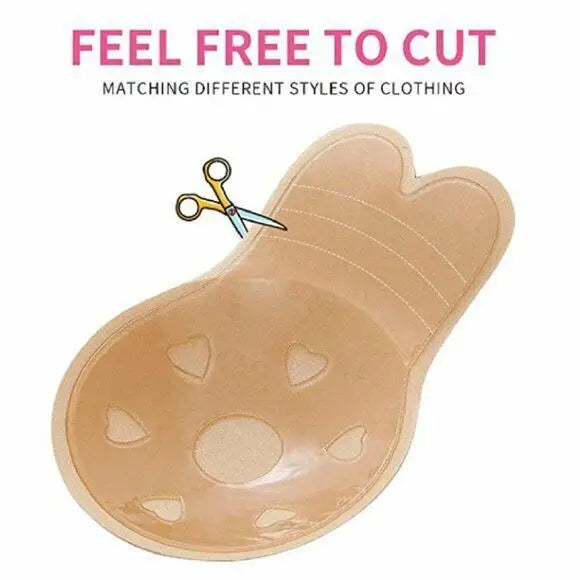 Dreamkue Nude Front Clip Adhesive Strapless Backless Push Up Bra B / C Cup