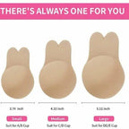 Dreamkue Nude Front Clip Adhesive Strapless Backless Push Up Bra B / C Cup