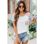 Red White & Blue Pocket Tee
