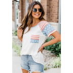 Red White & Blue Pocket Tee