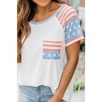 Red White & Blue Pocket Tee