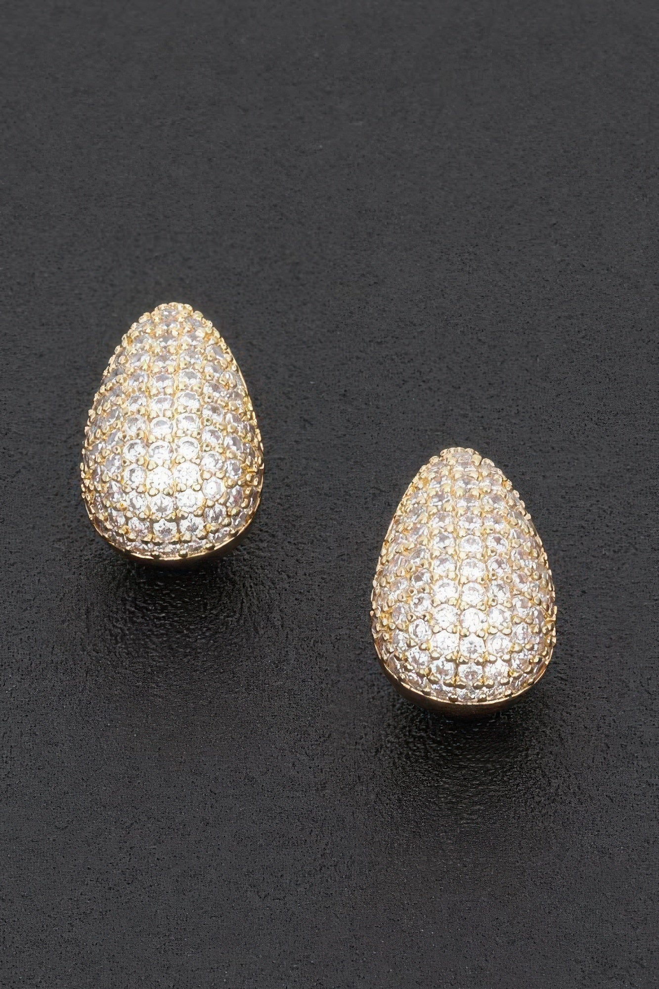 Dreamkue Rhinestone Metal Tear Drop Earring