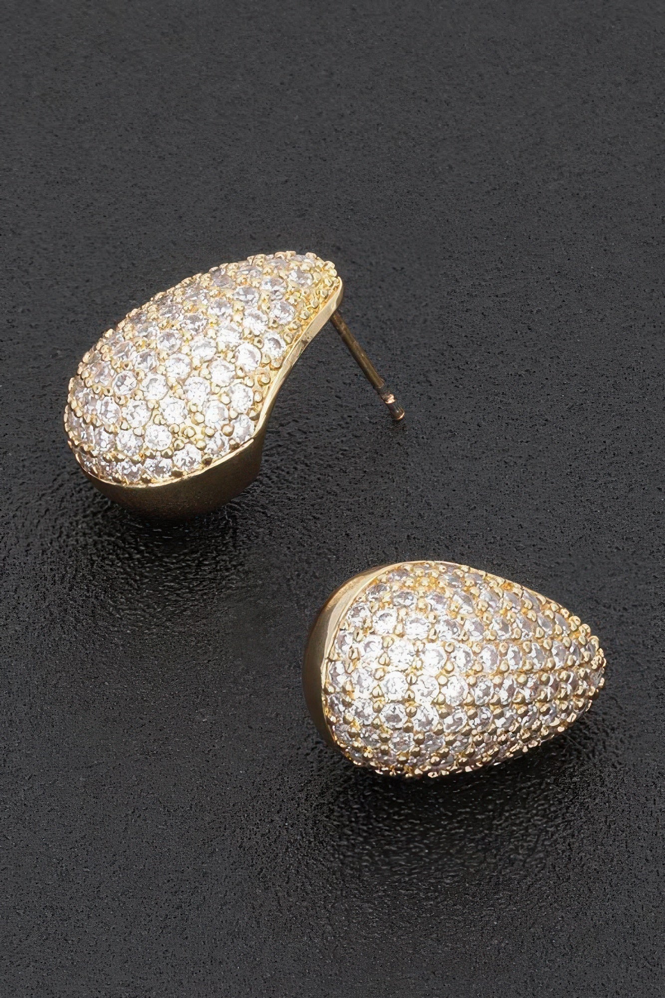 Dreamkue Rhinestone Metal Tear Drop Earring