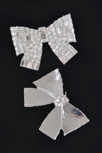 Dreamkue Ribbon Shape Rhinestone Earrings